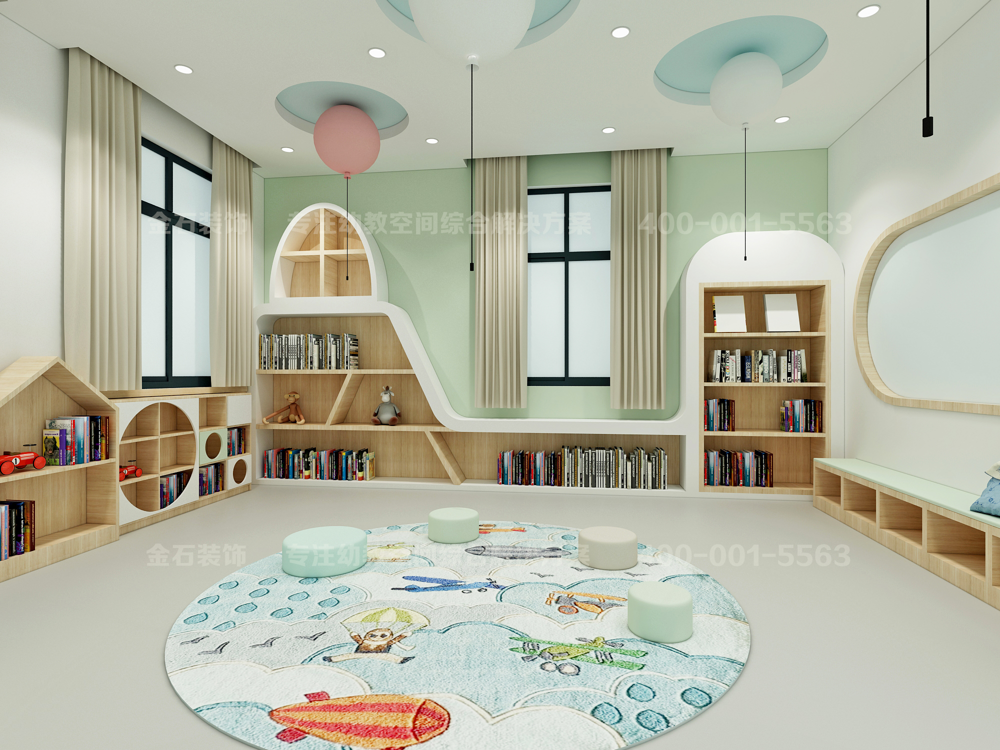 幼儿园阅读室设计｜遨游书海
