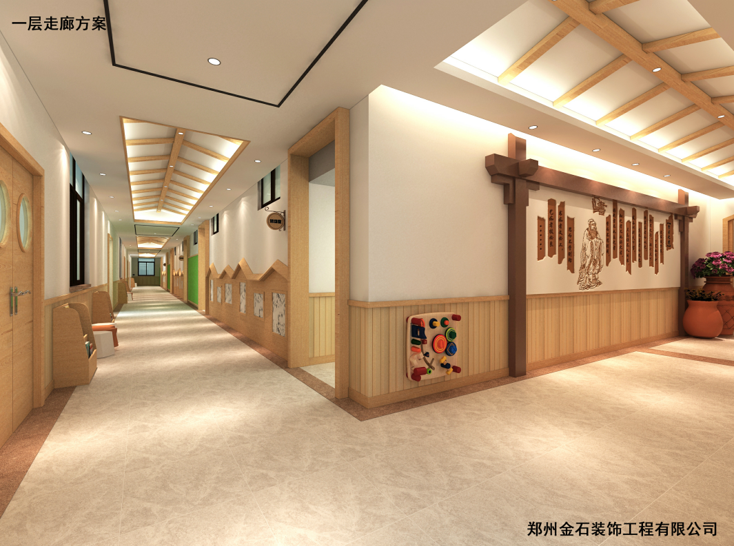 首页 设计案例  幼儿园  山东德源国学幼稚园-金石装饰设计案例▌