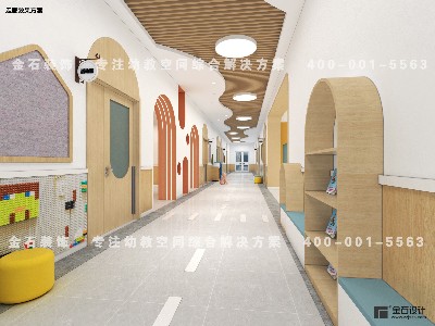 功能与颜值并存的幼儿园走廊设计